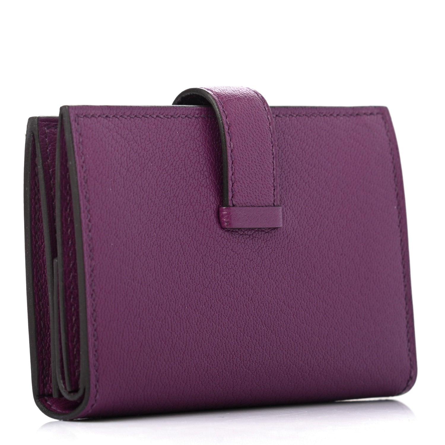 Hermes Chevre Mysore Mini Bearn Wallet Anemone 3 of 7