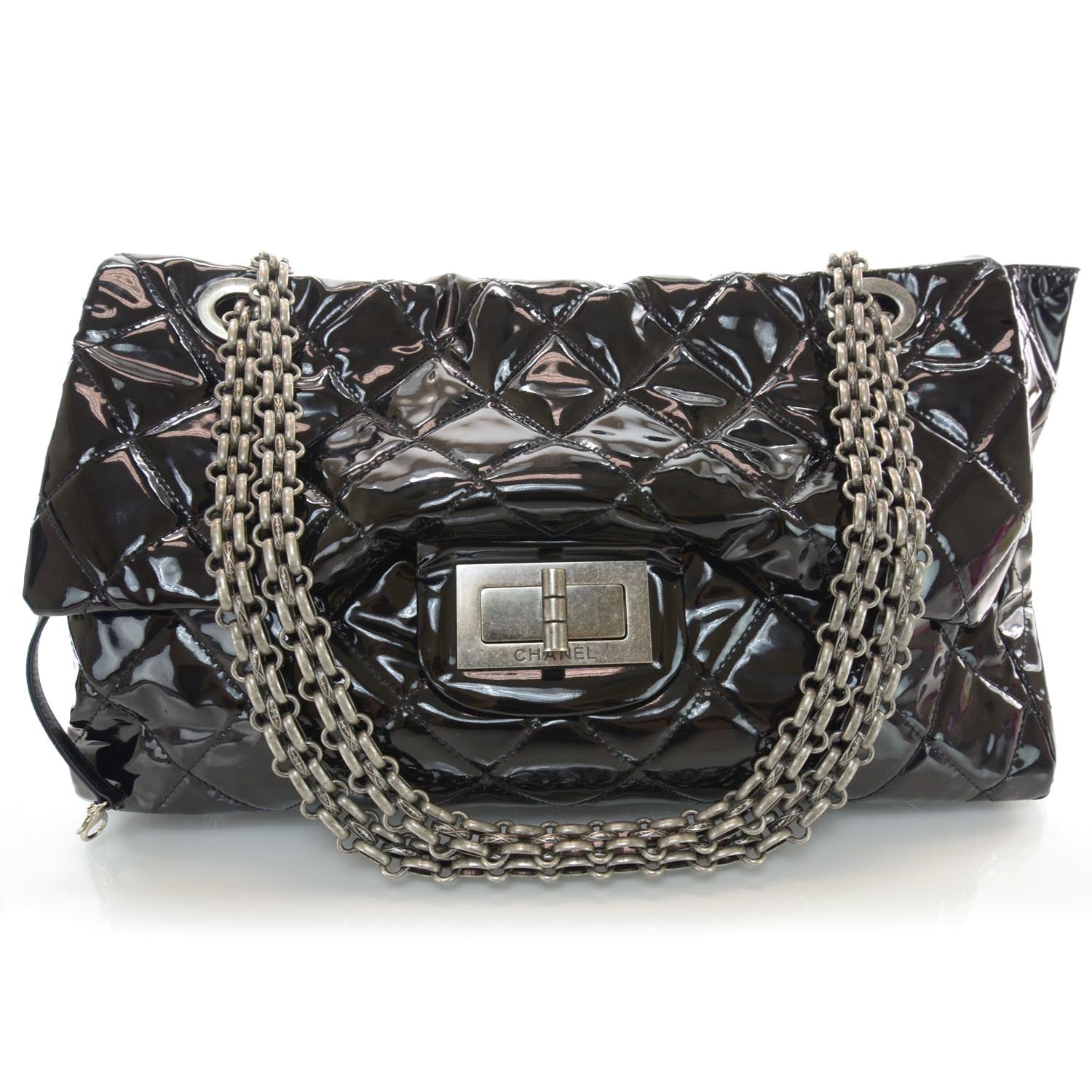 Chanel Vinyl XXL Reissue Flap Black 1 of 8