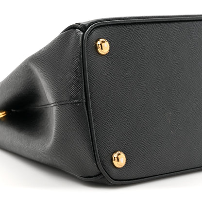 Prada Saffiano Small Galleria Double Zip Tote Black 9 of 17