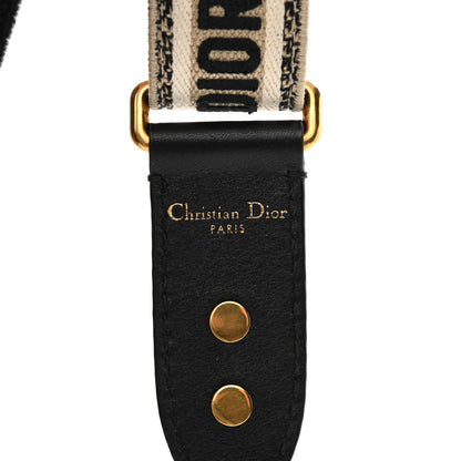 Christian Dior Canvas Embroidered Shoulder Strap Beige 3 of 5