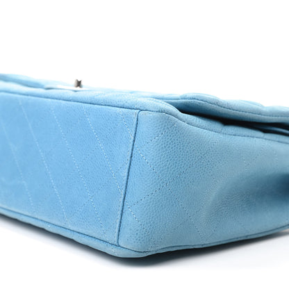 Chanel Iridescent Caviar Quilted Maxi Double Flap Blue 7 of 13