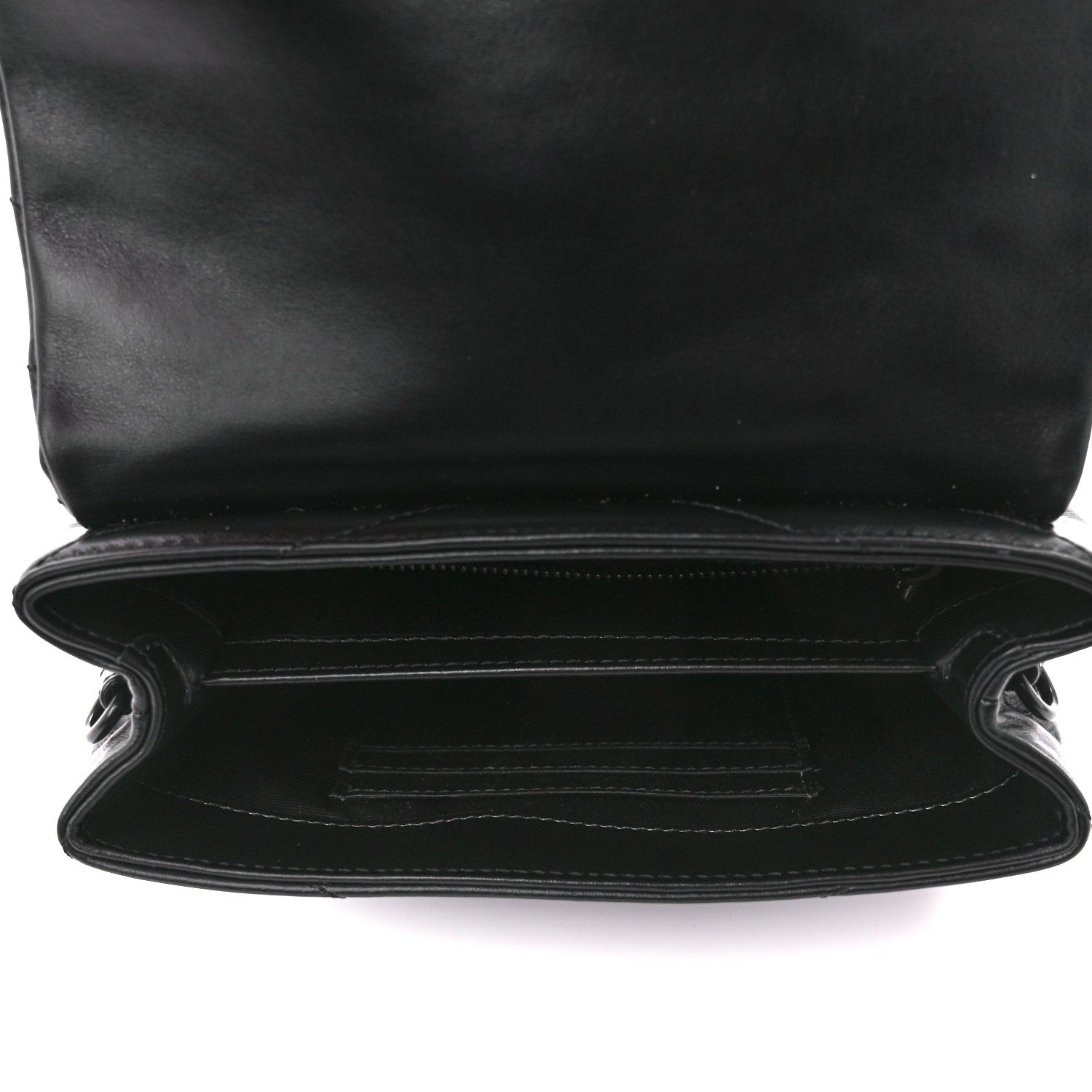 Saint Laurent Calfskin Y Quilted Monogram Monochrome Toy Loulou Crossbody Bag Black 5 of 11