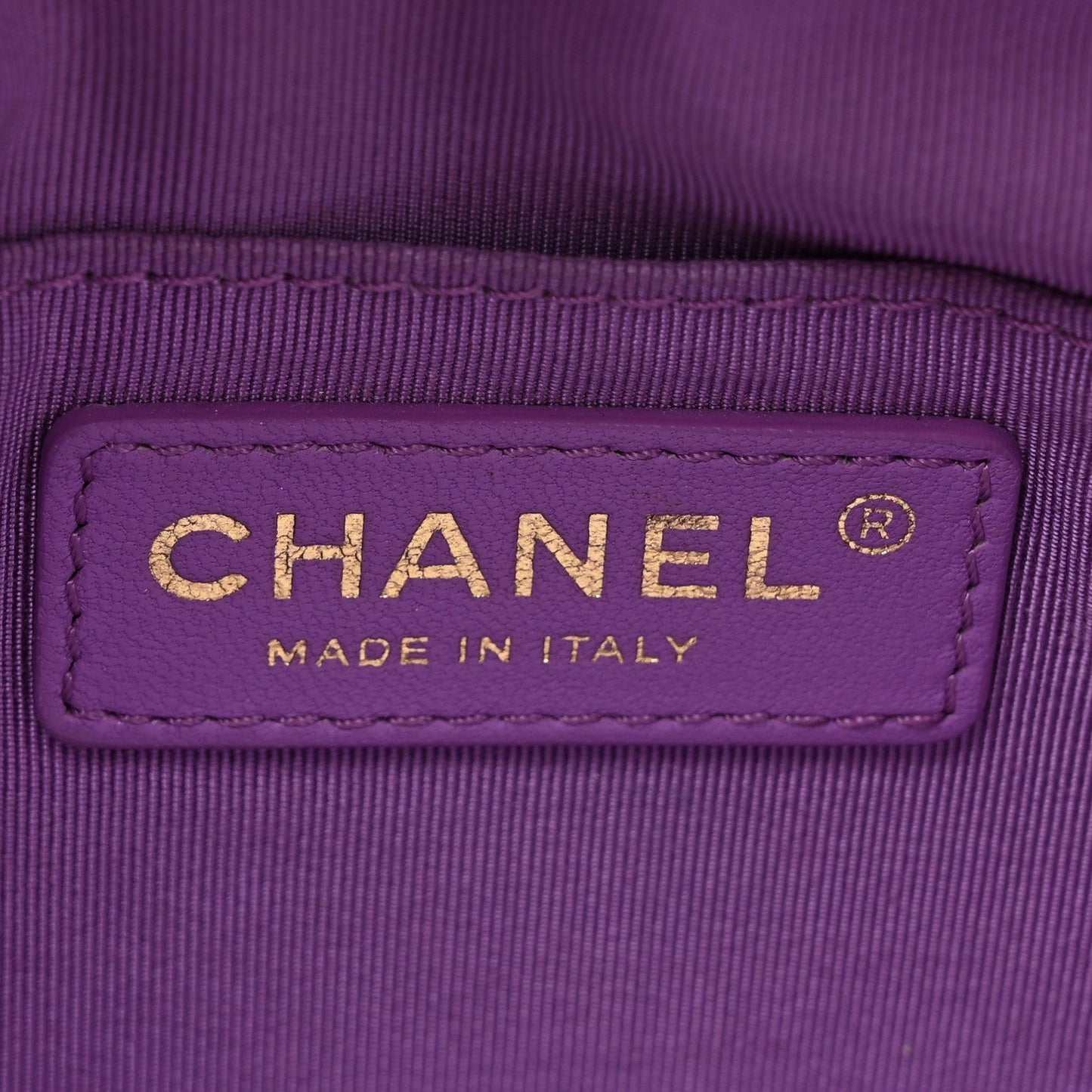 Lambskin Quilted Waist Belt Bag Purple