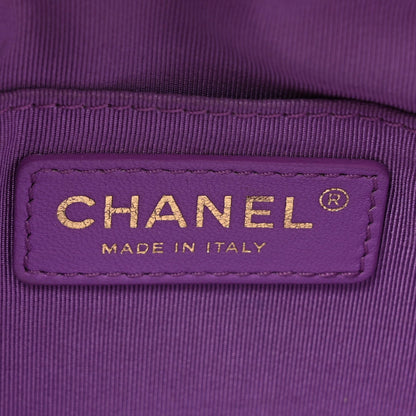 Chanel Lambskin Quilted Waist Belt Bag Purple 6 of 7