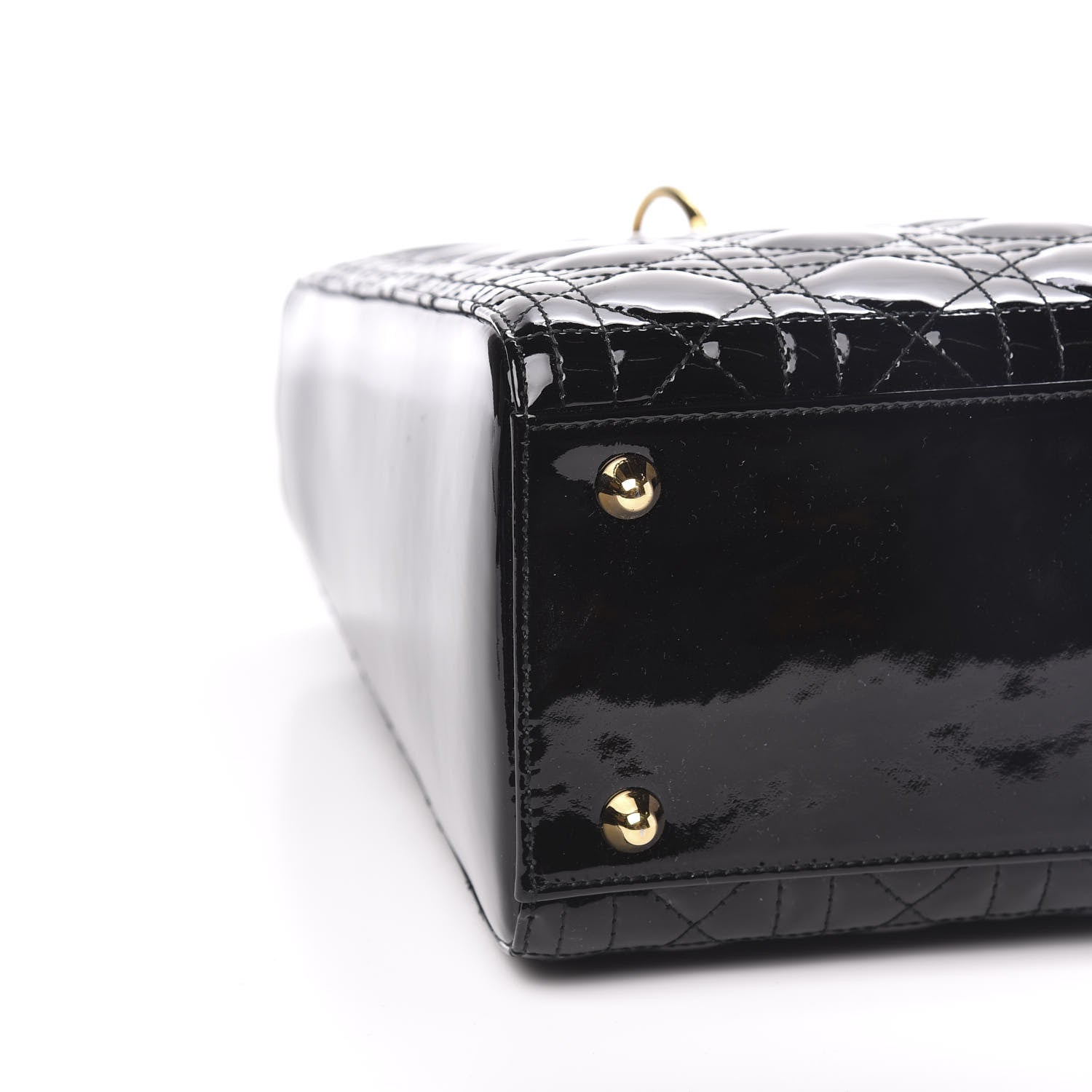 Christian Dior Patent Cannage Large Lady Dior Black 9 of 12