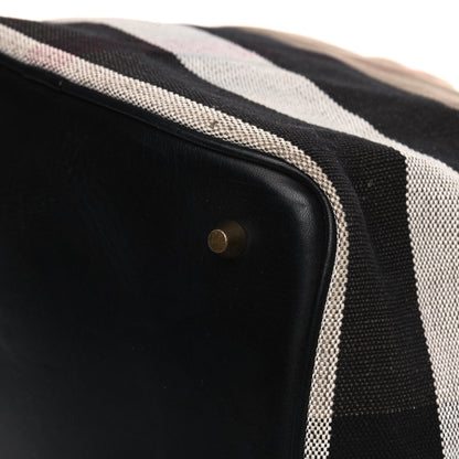 Burberry Canvas Mega Check Medium Ashby Hobo Black 12 of 13