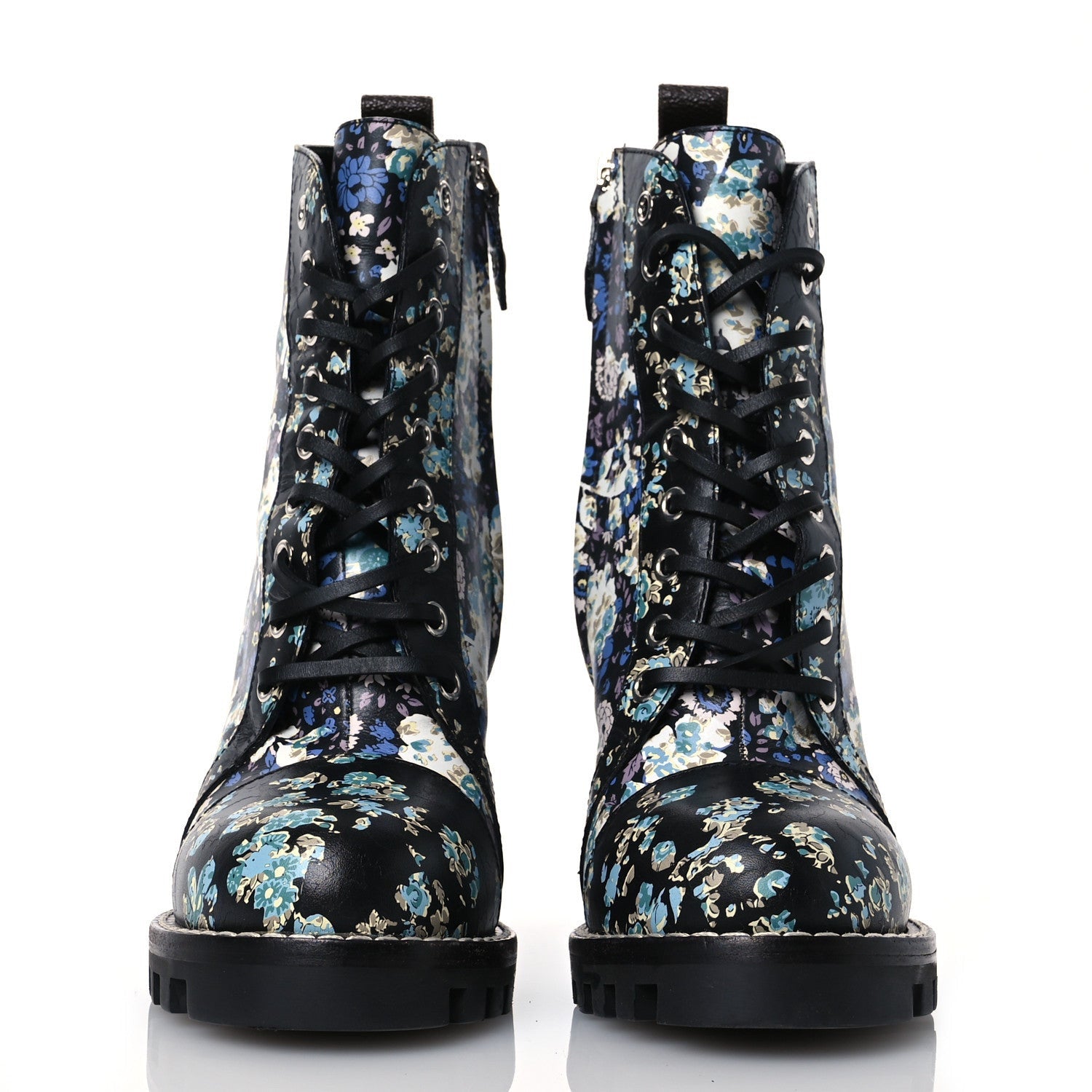Louis Vuitton Calfskin Floral Star Trail Ankle Boots Black 2 of 7