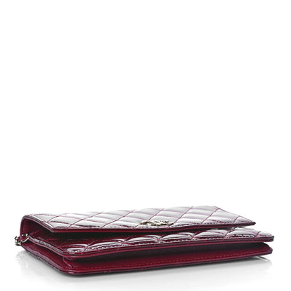Chanel Patent Quilted Brilliant Wallet On Chain WOC Red 4 of 13