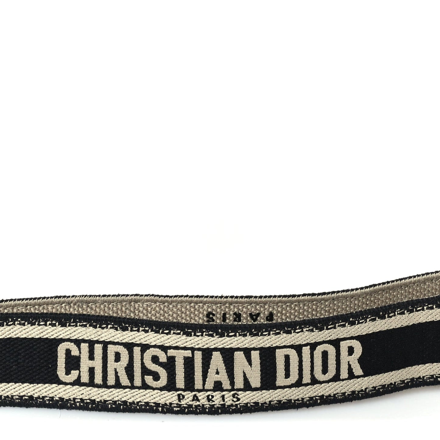 Canvas Embroidered Shoulder Strap  Black