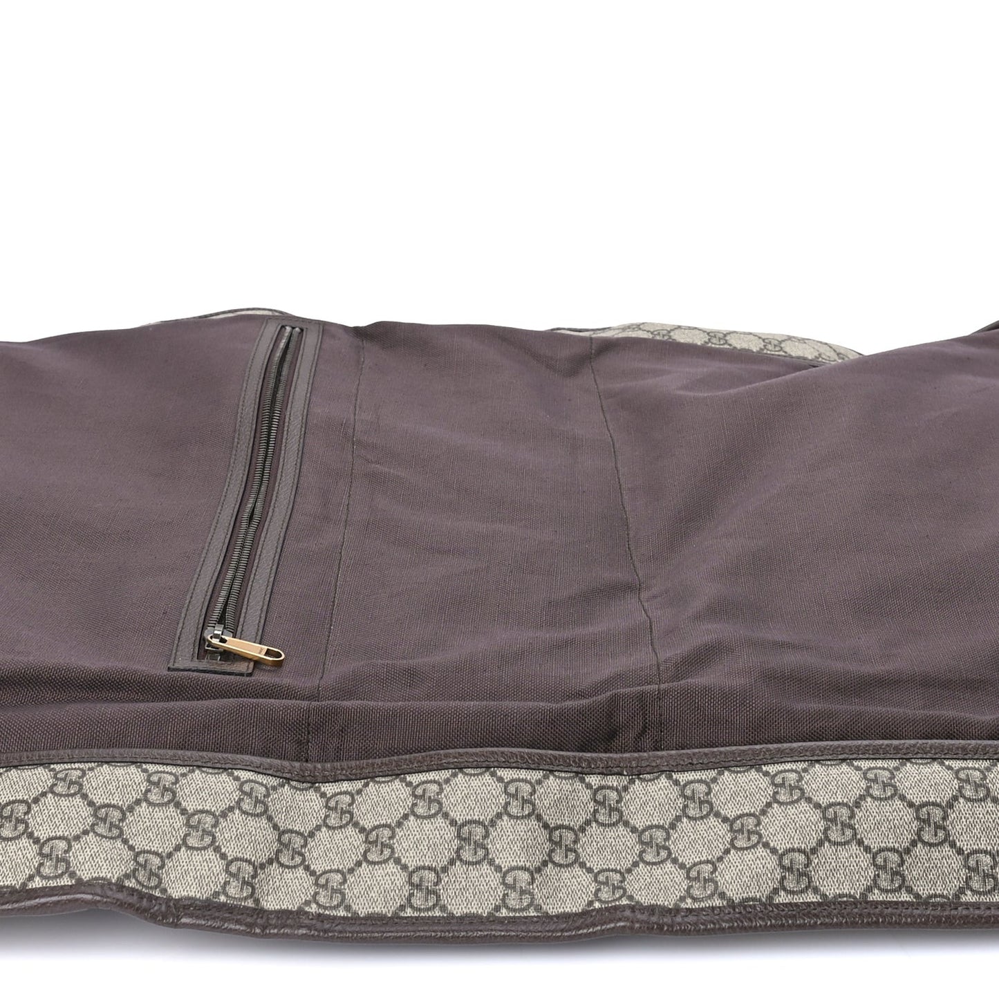 GG Supreme Monogram Textured Dollar Calfskin Web Ophidia Savoy Garment Bag Beige Ebony New Acero