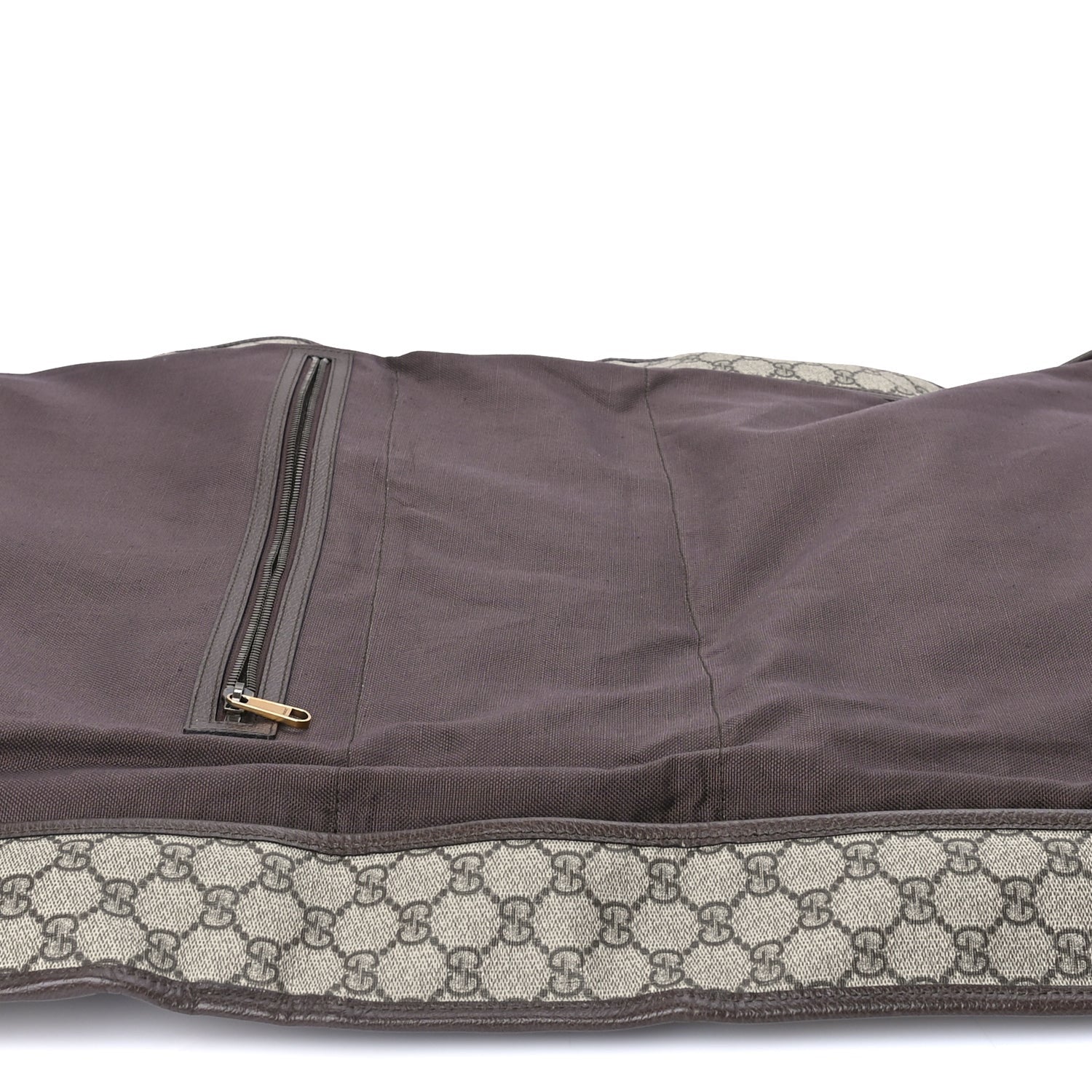 Gucci GG Supreme Monogram Textured Dollar Calfskin Web Ophidia Savoy Garment Bag Beige Ebony New Acero 4 of 7