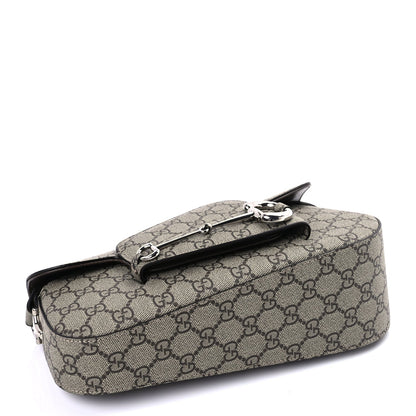 Gucci Monogram Small Horsebit 1955 Asymmetric Shoulder Bag  Beige Brown Sugar 5 of 16