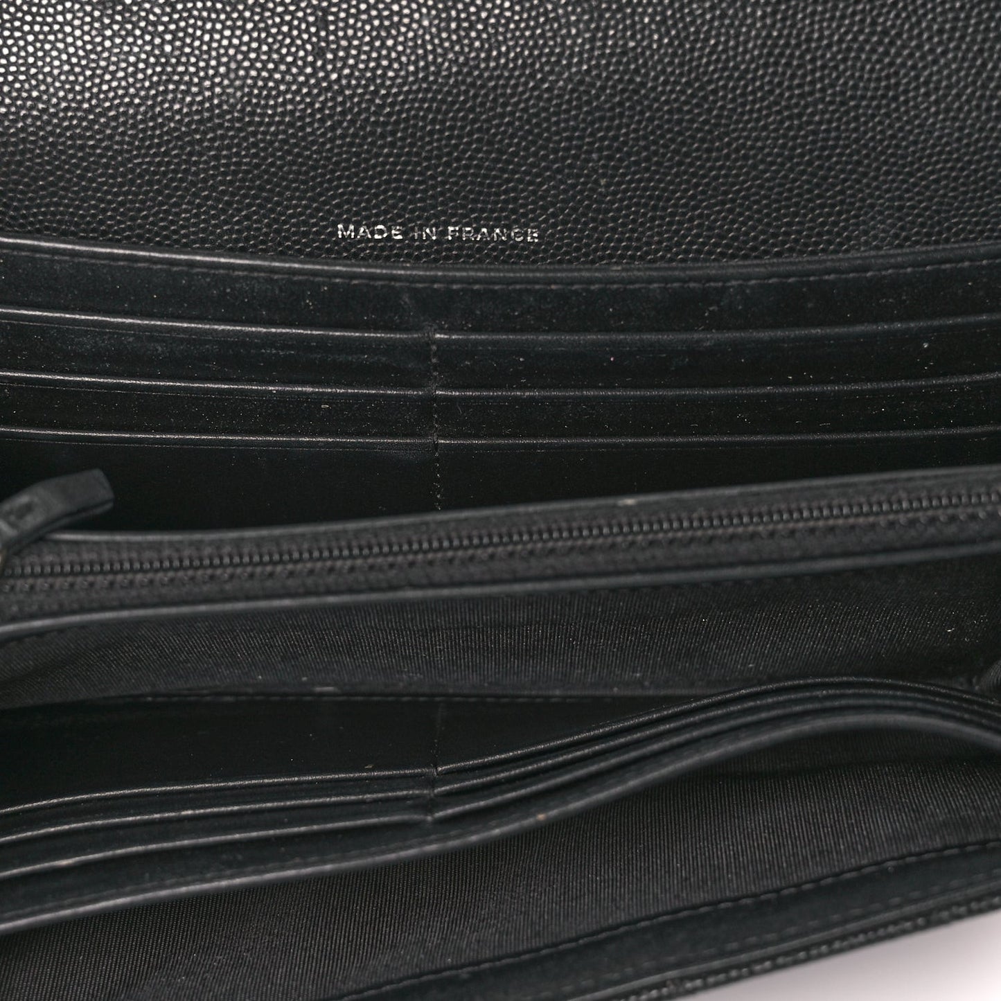 Caviar Quilted Long Boy Flap Wallet Black