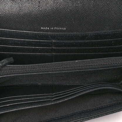 Chanel Caviar Quilted Long Boy Flap Wallet Black 5 of 7