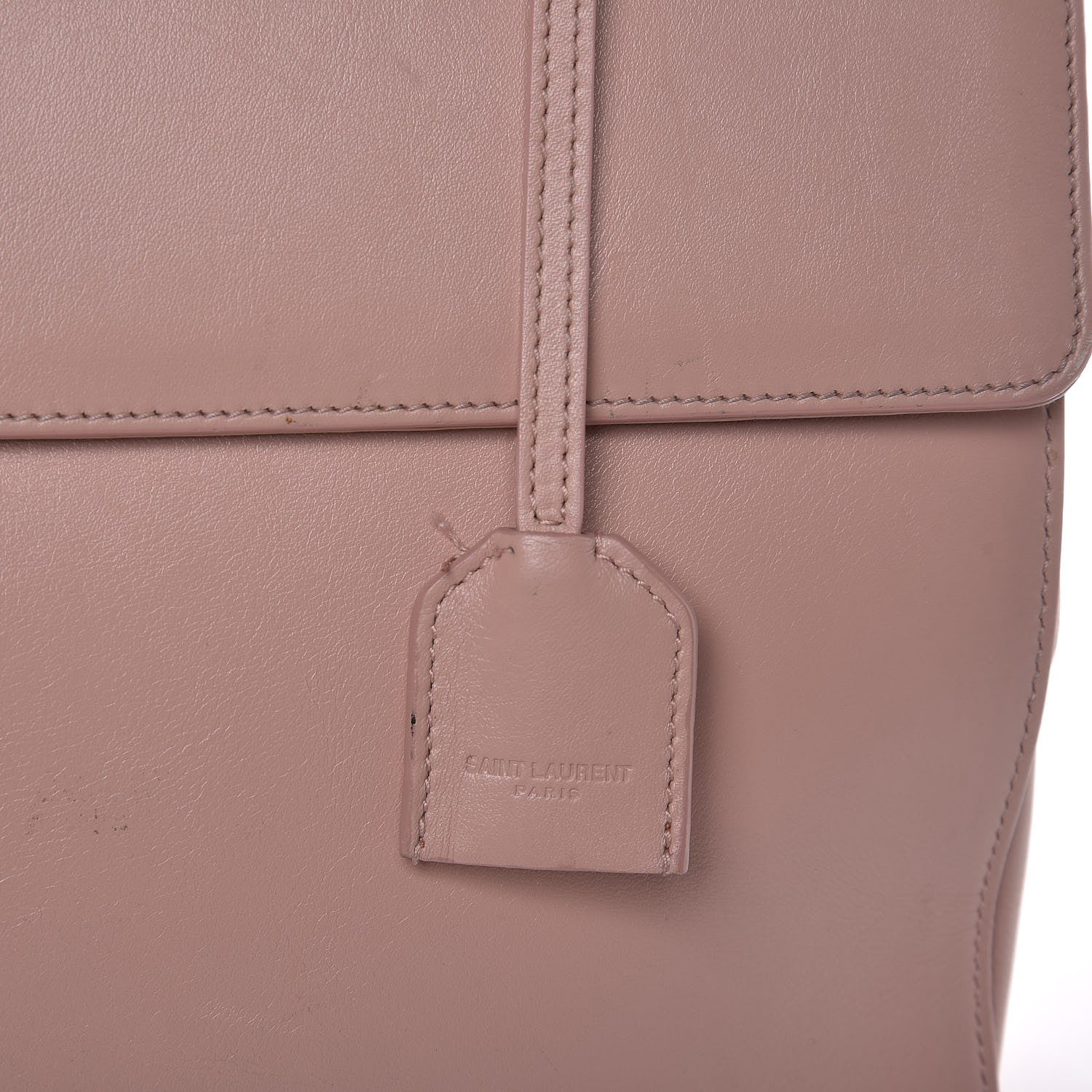 Saint Laurent Calfskin Medium Moujik Top Handle Bag Pale Blush 15 of 17