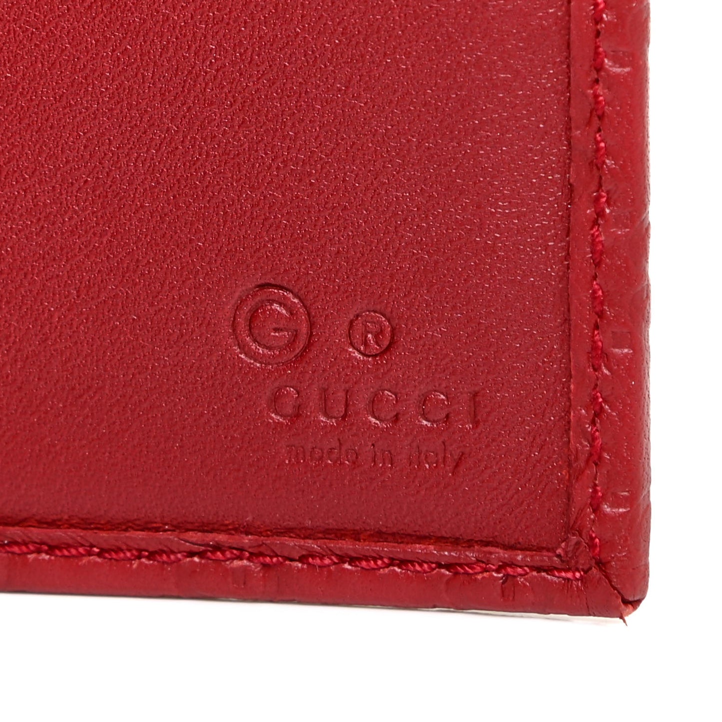 Soft Microguccissima Continental Wallet Red