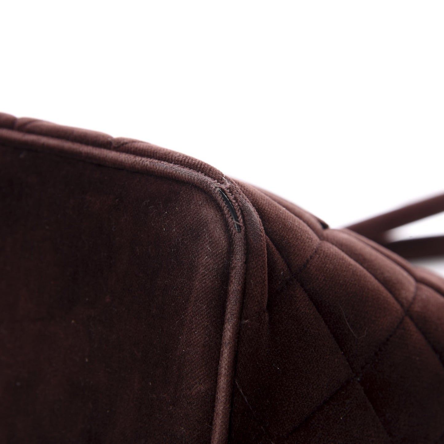 Velvet Quilted Medallion Tote Brown
