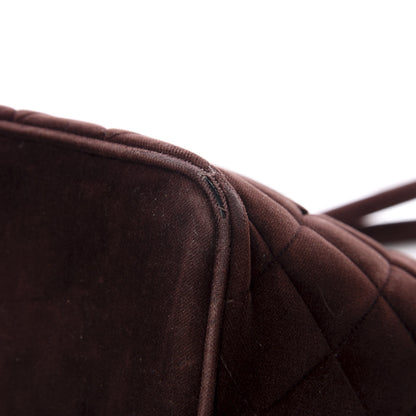 Chanel Velvet Quilted Medallion Tote Brown 12 of 12