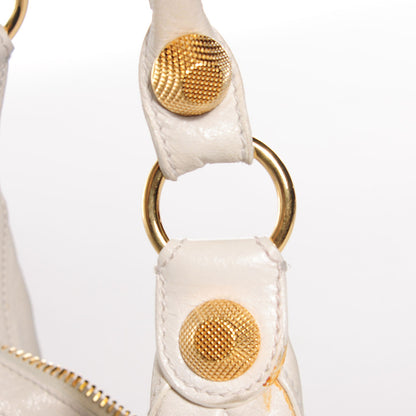 Balenciaga Agneau Giant 21 Gold Hardware Hobo White 7 of 9