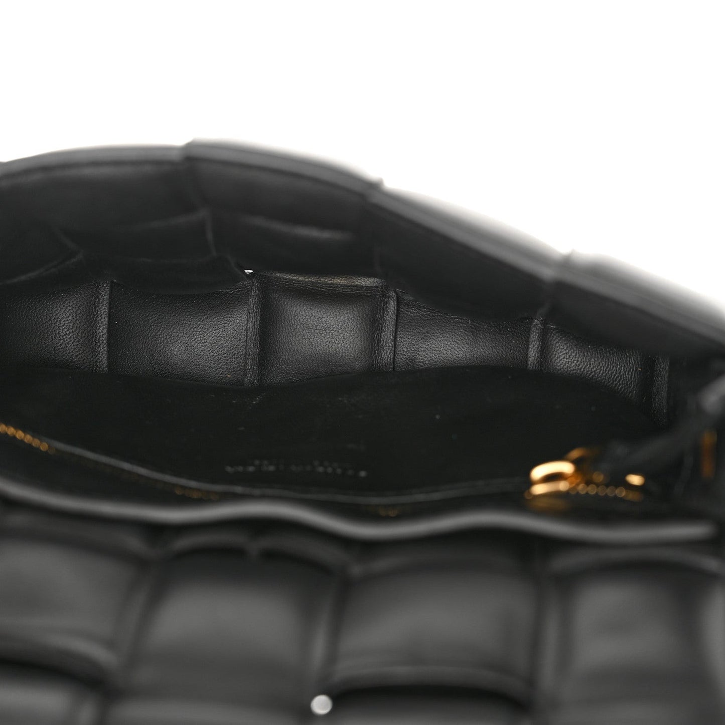 Nappa Maxi Intreccio Small Padded Cassette Crossbody Bag Black