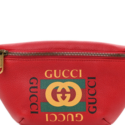Gucci Grained Calfskin Small Logo Belt Bag Hibiscus Red 8 of 10