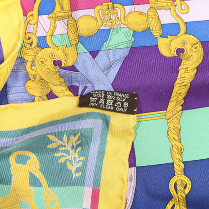 Hermes Silk Della Cavalleria Pocket Square 6 of 6