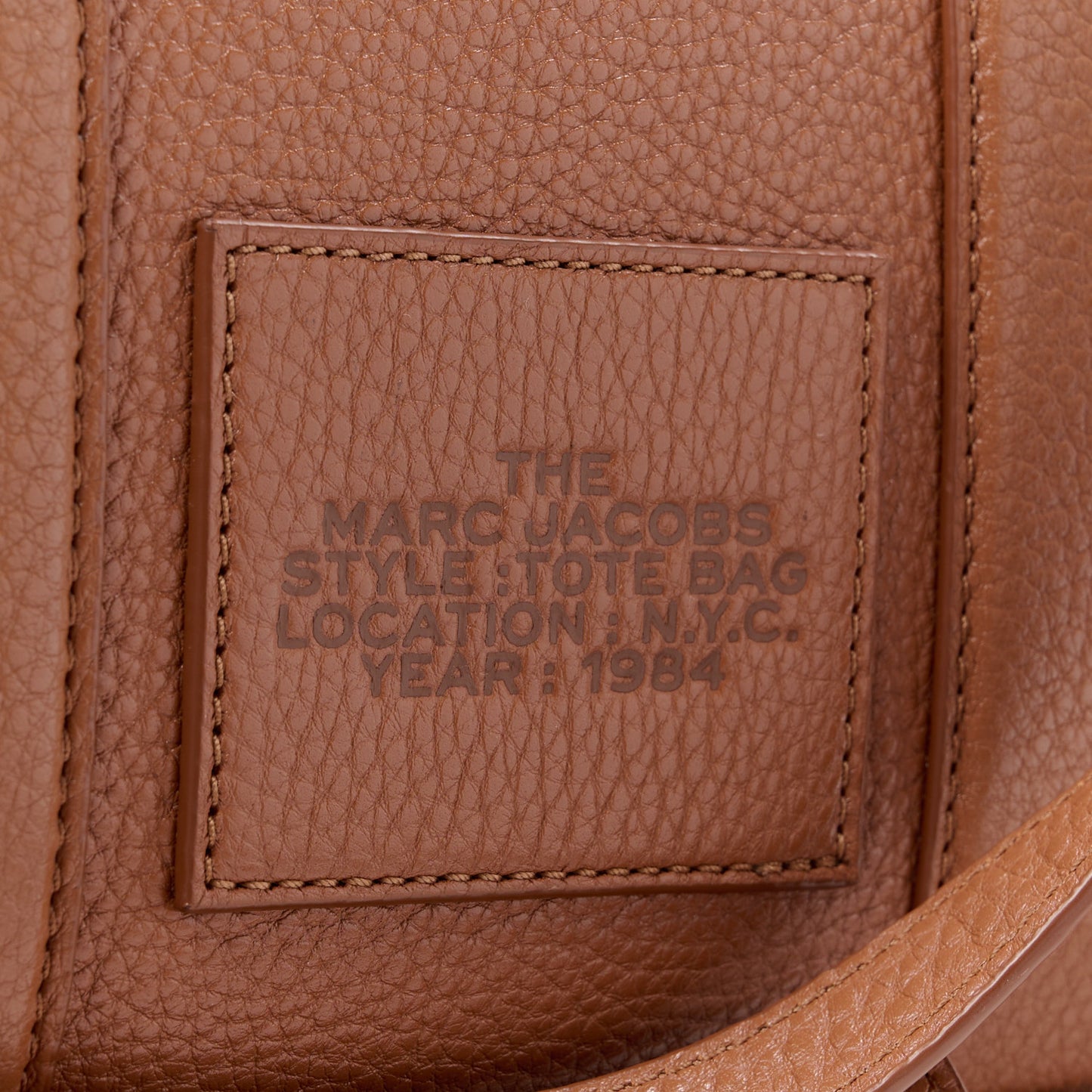 Grained Calfskin Mini The Tote Bag Argan Oil