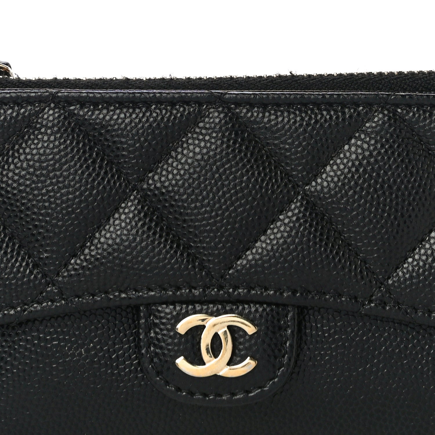 Chanel Caviar Quilted Flap Zip Card Holder Black 8 of 11