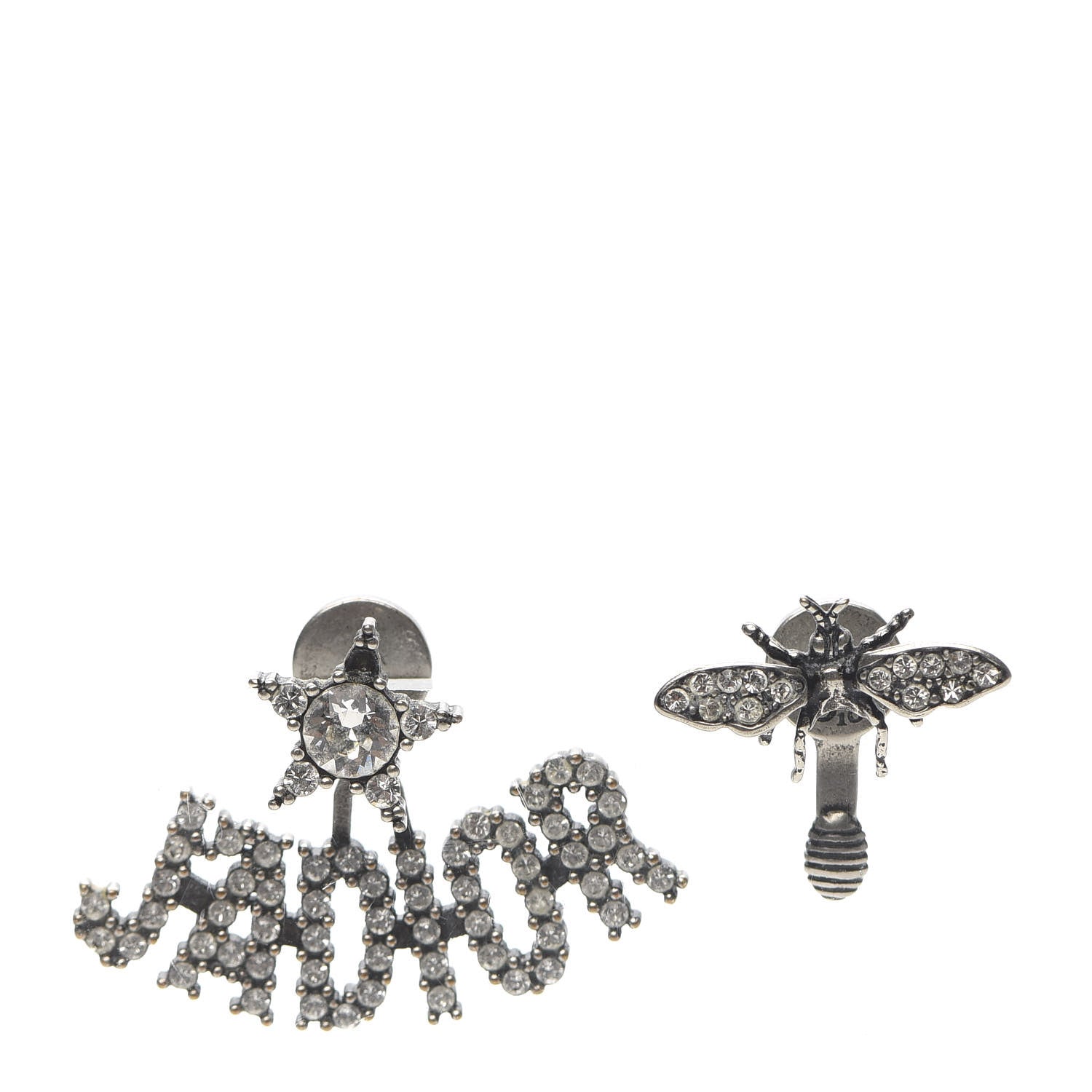 Christian Dior Palladium Crystal J'adior Earrings 1 of 5