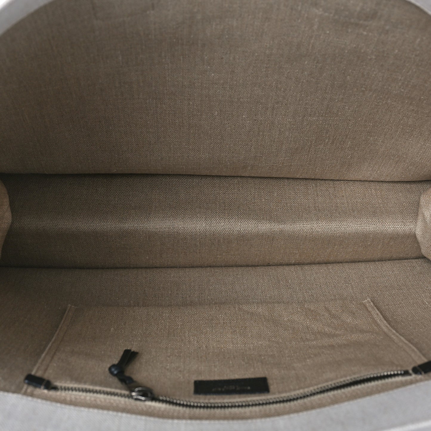Linen Calfskin Rive Gauche Tote Optic White