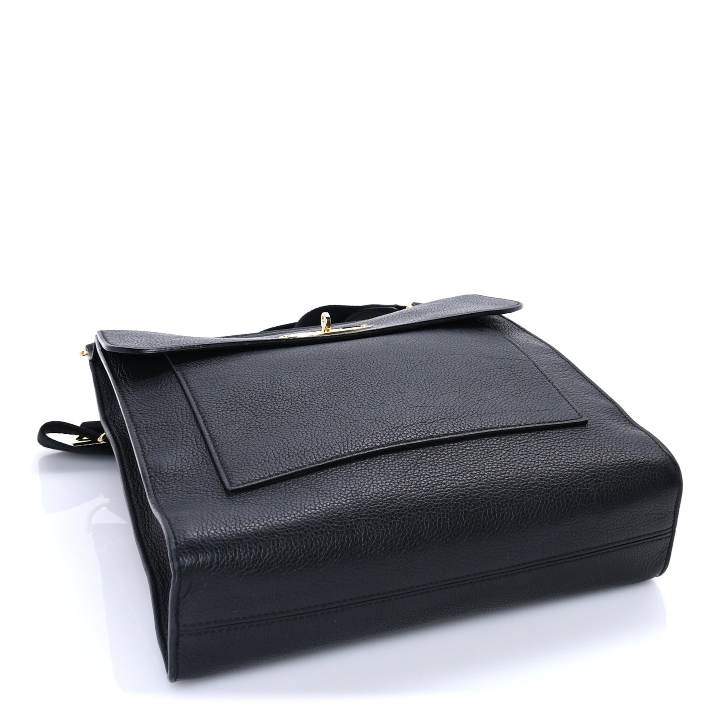 Natural Grain Calfskin Antony Messenger Crossbody  Black