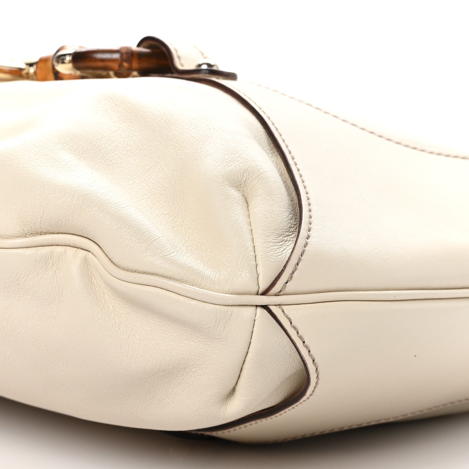 Gucci Monogram Bamboo Horsebit Amalfi Hobo Mystic White 10 of 10