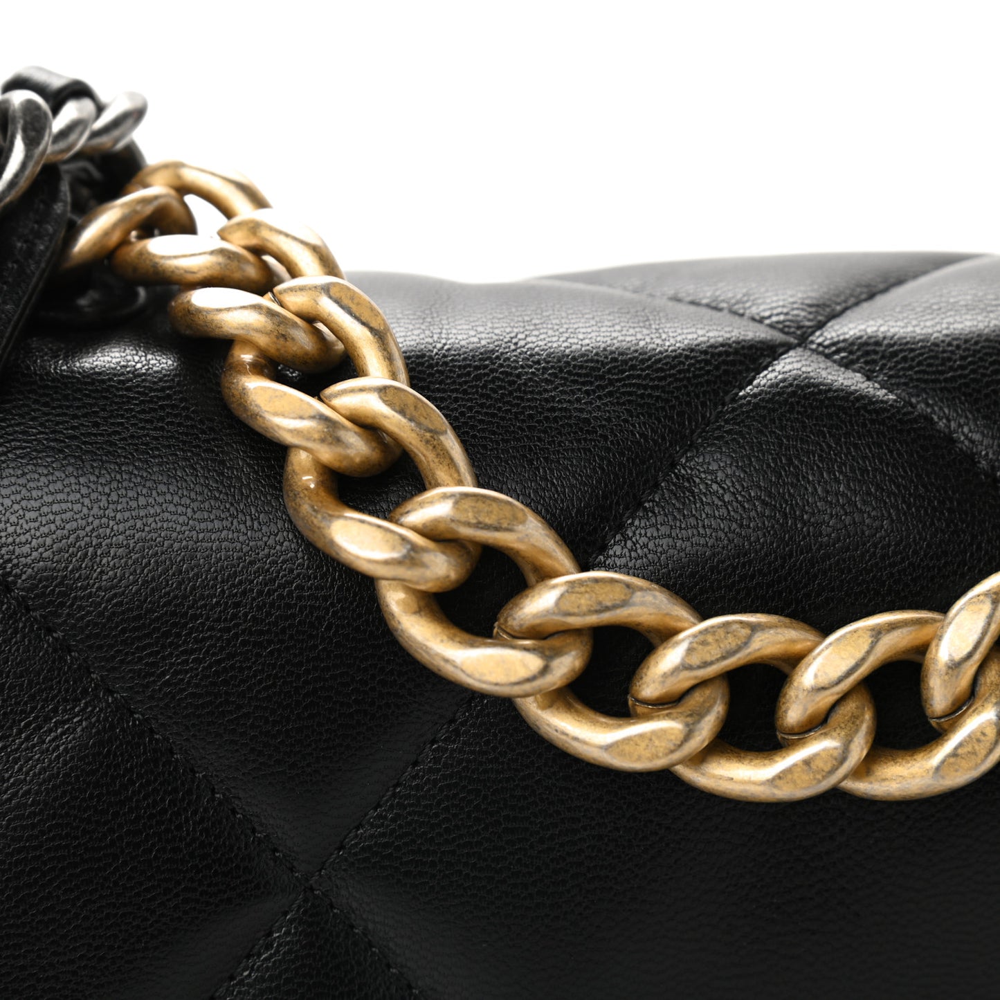 Goatskin Quilted Medium Chanel 19 Flap Black