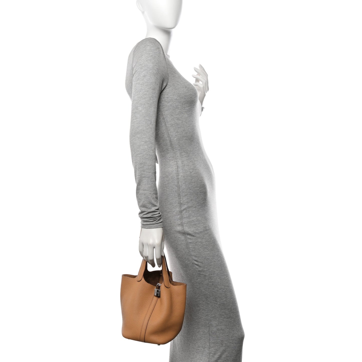 Taurillon Clemence Picotin Lock 18 PM Biscuit