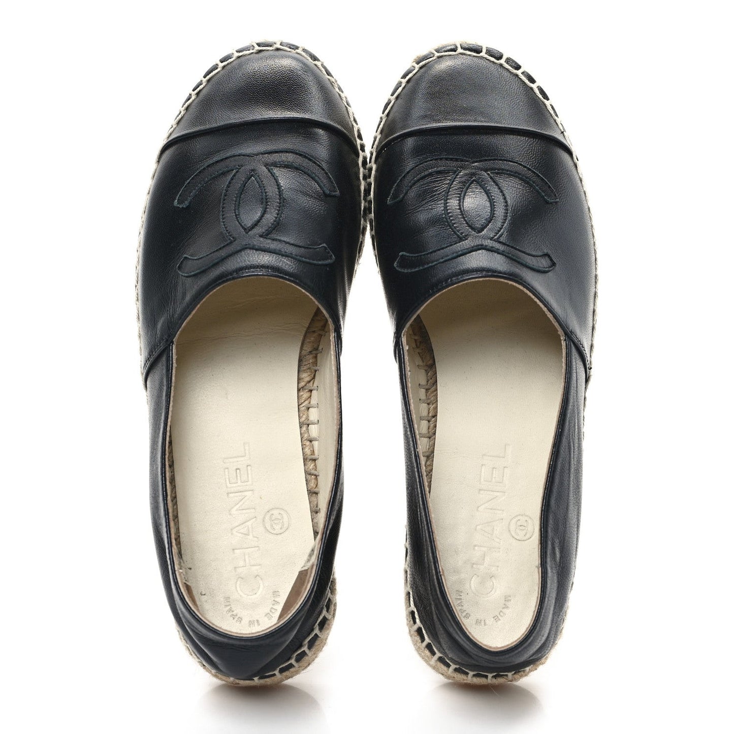 Lambskin CC Espadrilles 35 Black