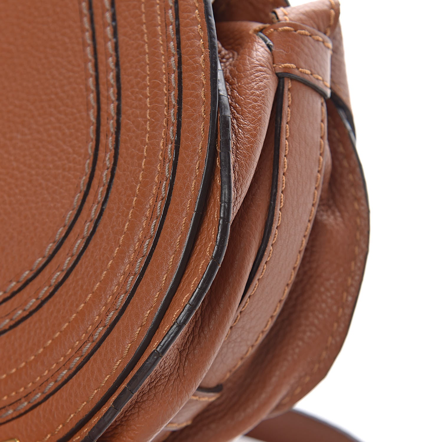 Chloe Calfskin Mini Marcie Round Crossbody Bag Tan 12 of 13