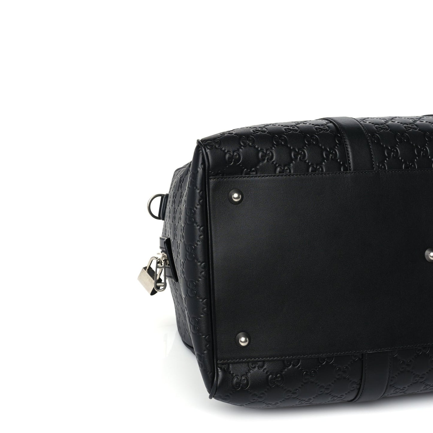 ssima GG Emblem Medium Duffle Bag Black Black