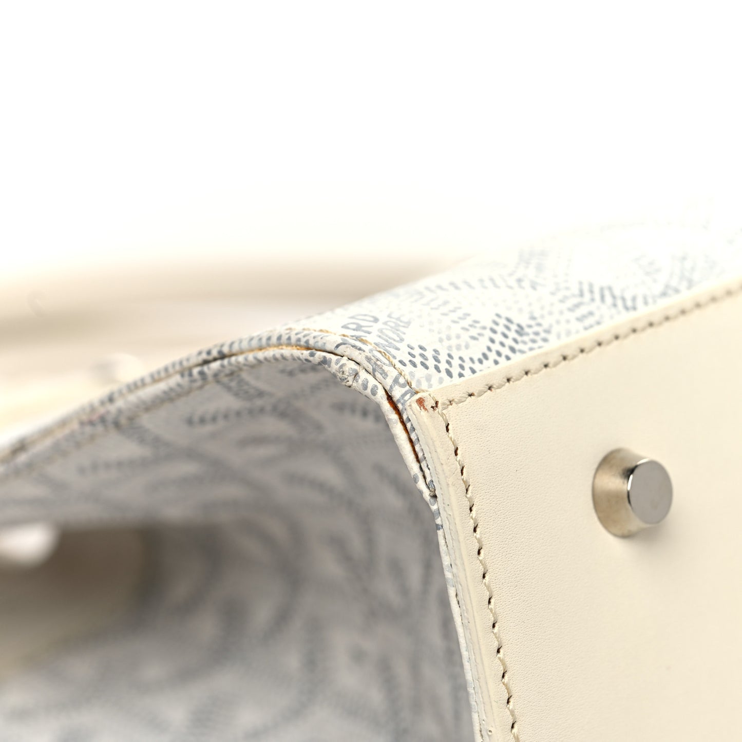 Goyardine Jersey PM Bag White