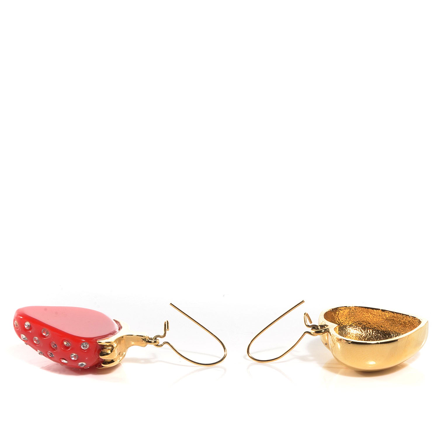 Louis Vuitton Fraises Strawberry Heart Earrings 3 of 4