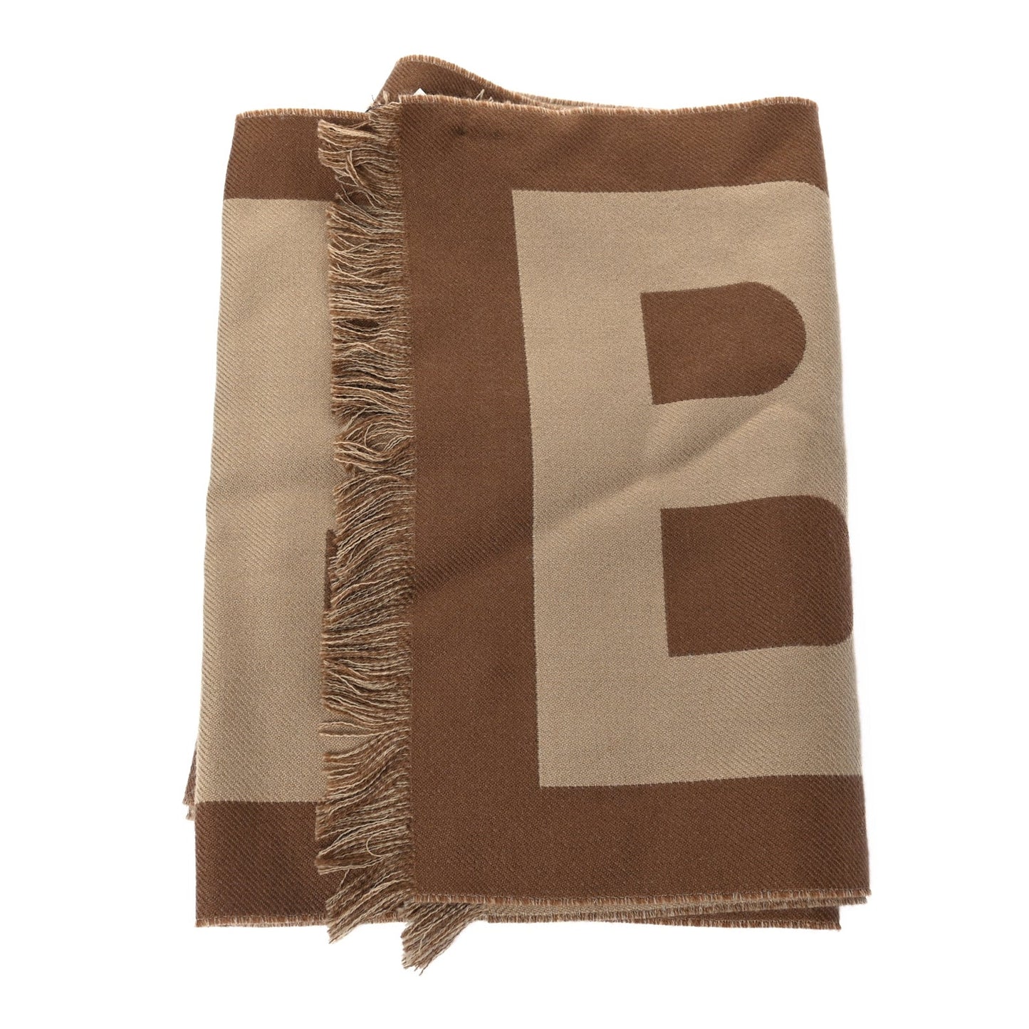 Wool Logo Football Scarf Birch Brown