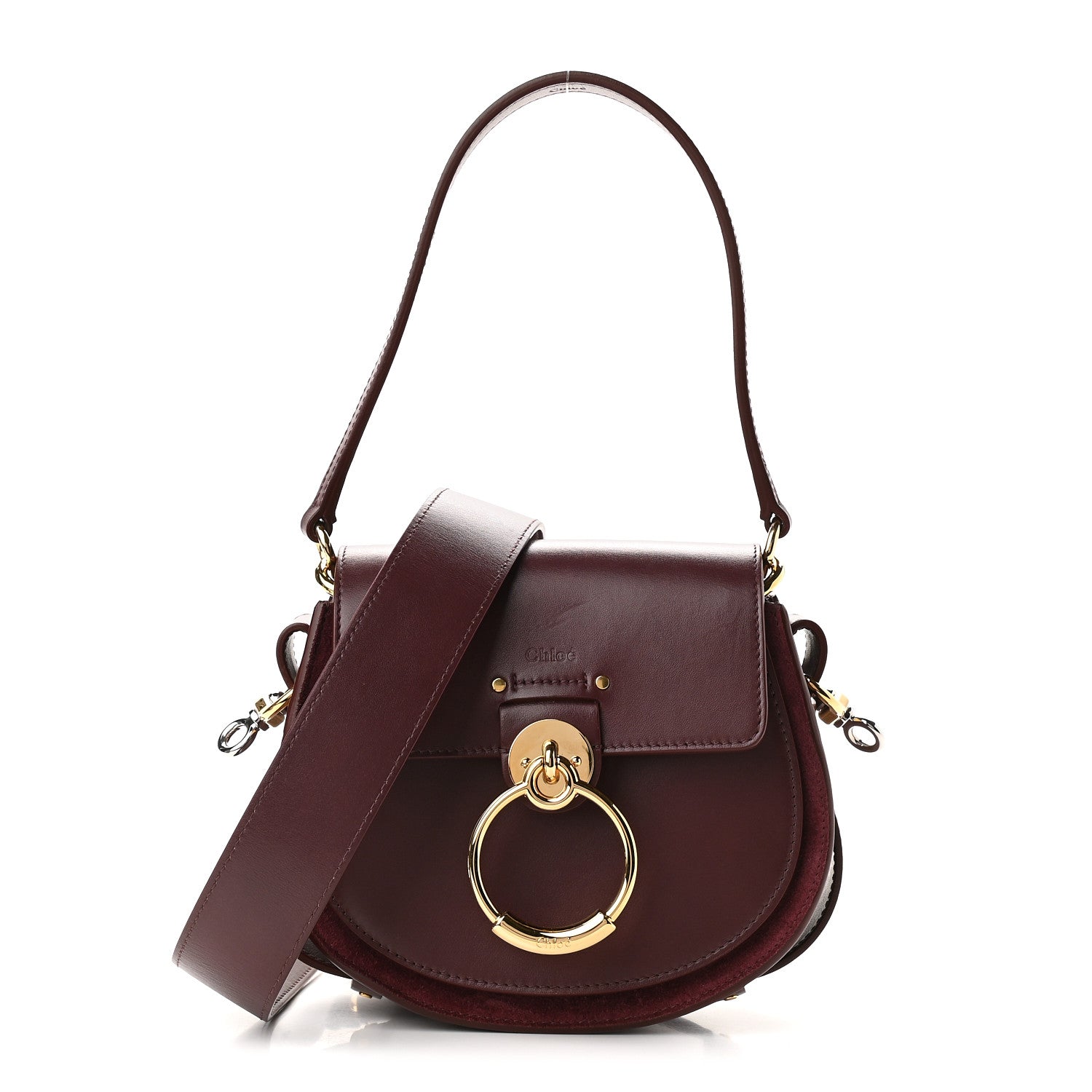 Chloe Calfskin Small Tess Bag Burnt Brown 1 of 9