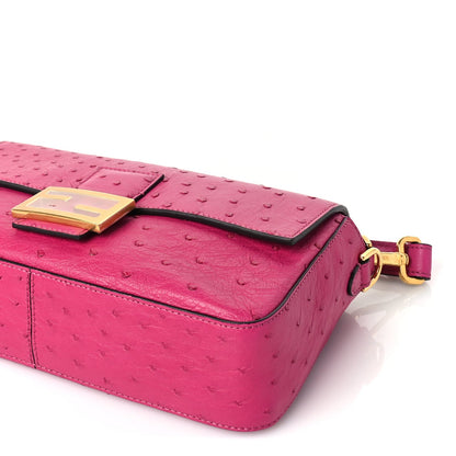 Fendi Ostrich Baguette Ciclamino Pilar 8 of 8