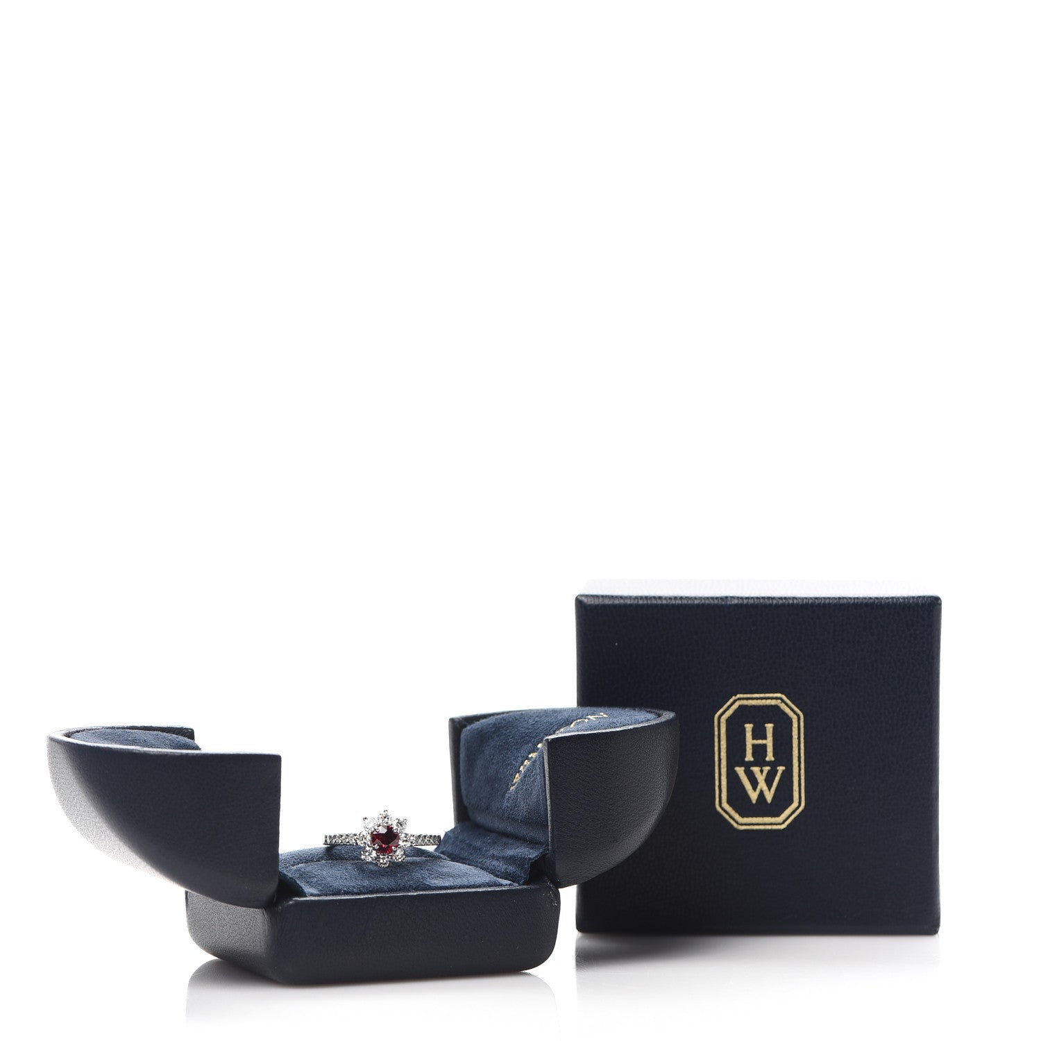 Harry Winston Platinum Diamond Ruby Sunflower Ring 50 5.5 8 of 8