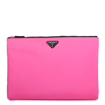 Prada Tessuto Nylon Flat Pouch Pink 1 of 4