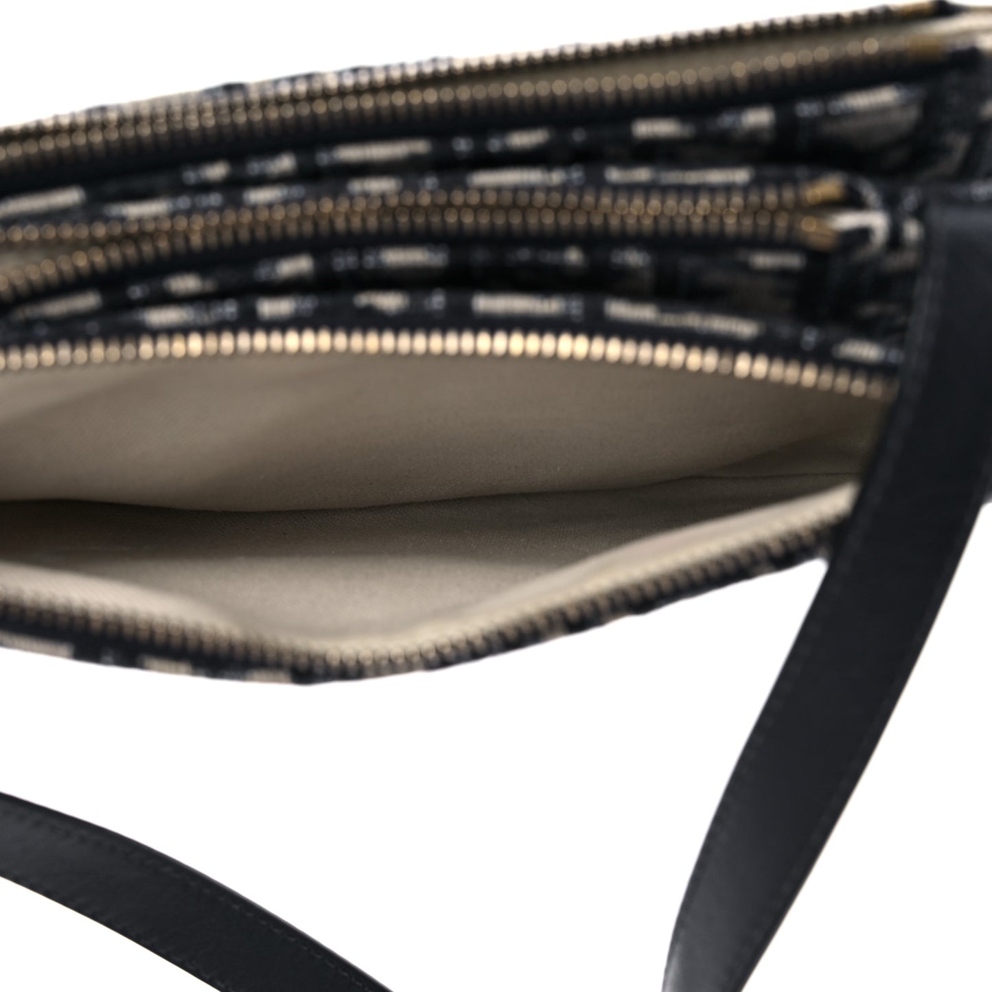 Oblique Saddle Pouch With Strap Navy Blue