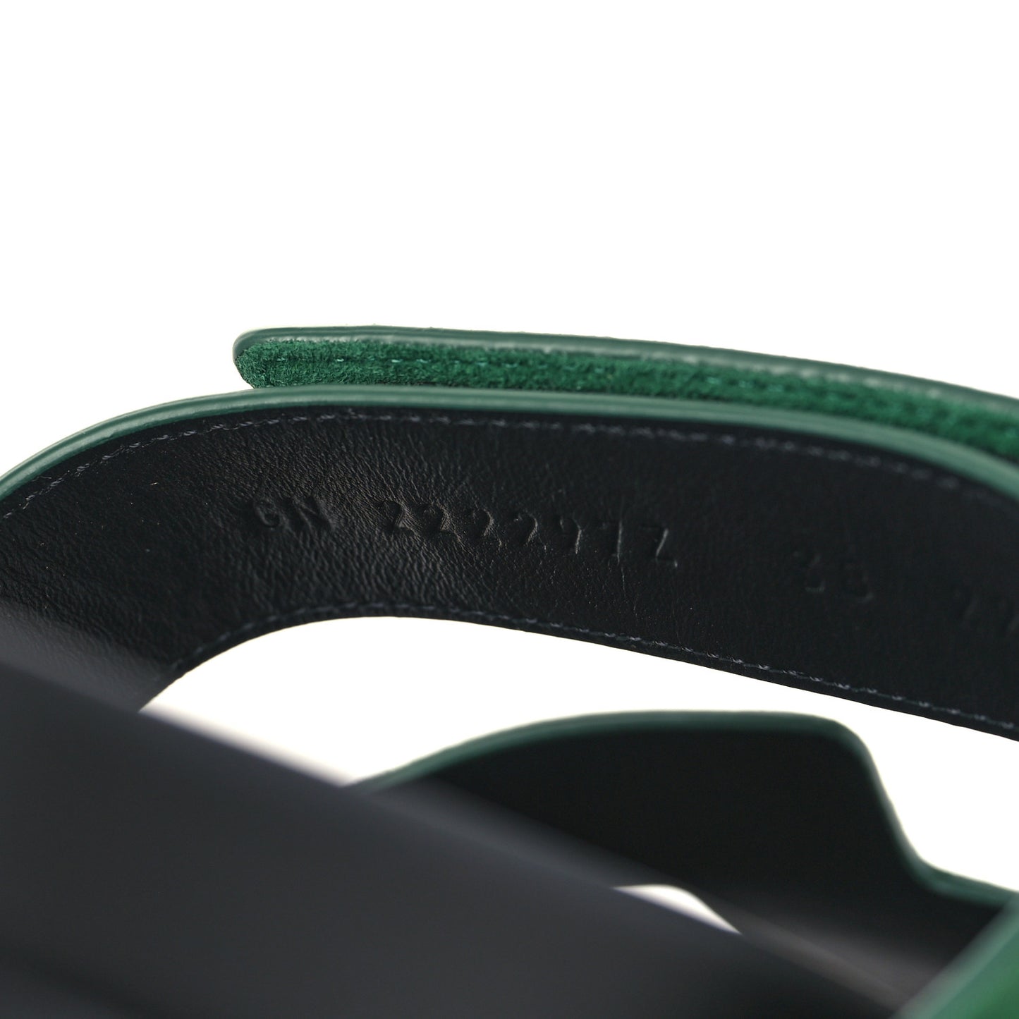 Suede Goatskin Womens Chypre Sandals 38 Vert Electrique