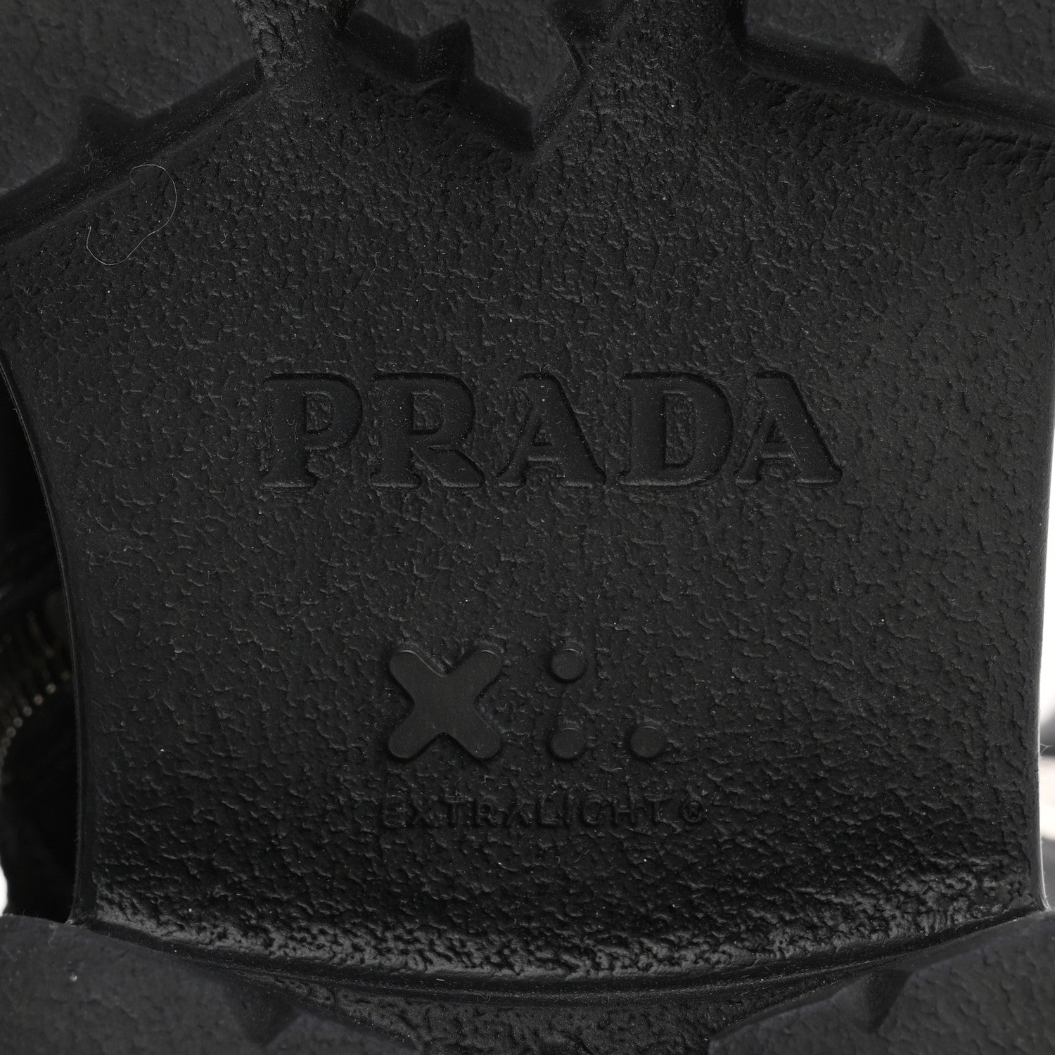 Prada Spazzolato Rois Re-Nylon Metal Triangle Logo Monolith Pouch Pocket 55mm Tall Combat Boots 36.5 Black 7 of 7
