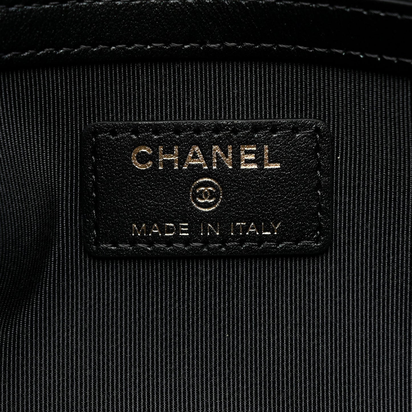 Iridescent Caviar Large Night by the C Pouch Clutch Black