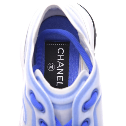 Chanel Lycra Fabric Womens CC Sneakers 35 Blue 6 of 8