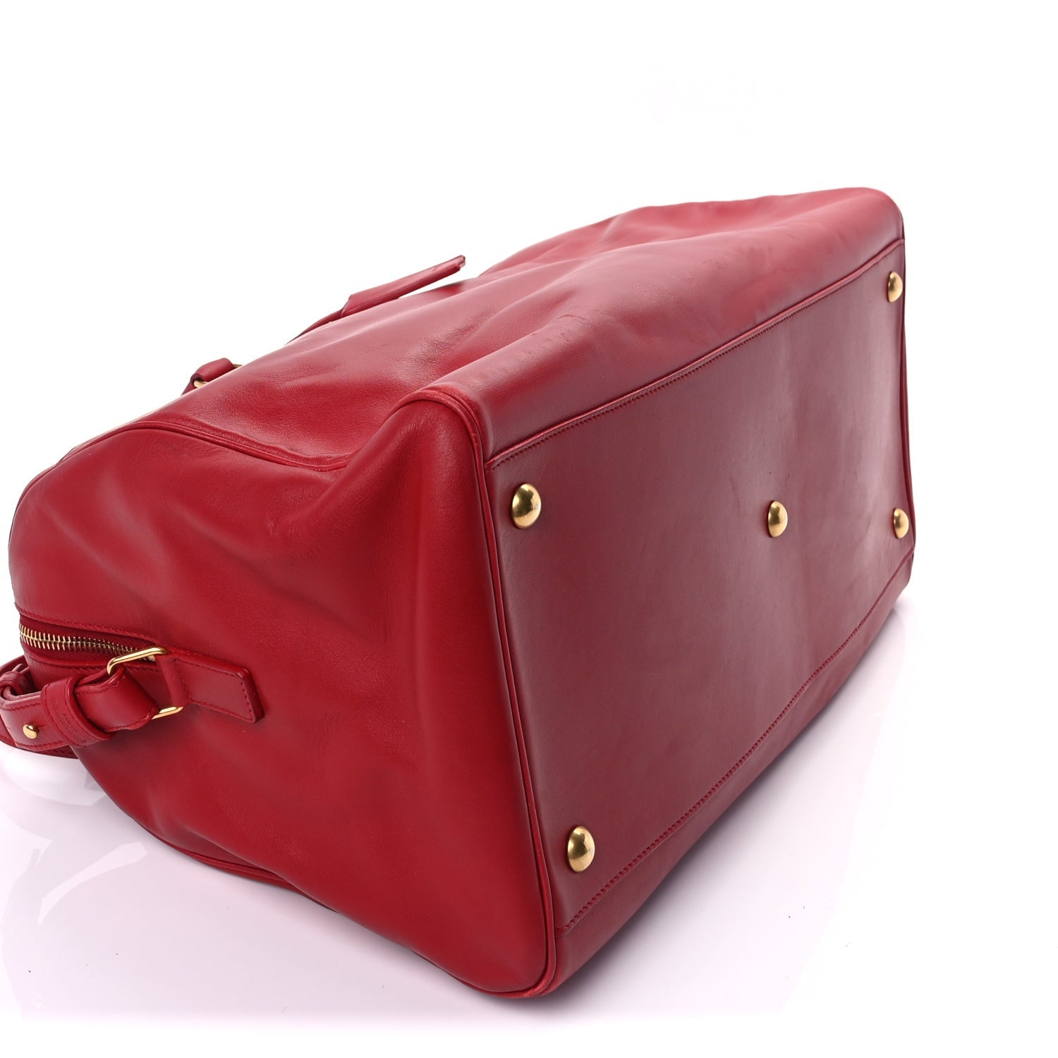 Saint Laurent Calfskin Classic Duffle 12 Bag Red 7 of 7